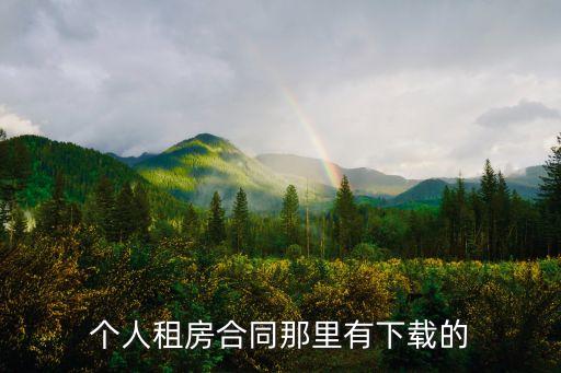 個人租房合同那里有下載的