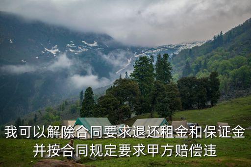 我可以解除合同要求退還租金和保證金并按合同規(guī)定要求甲方賠償違