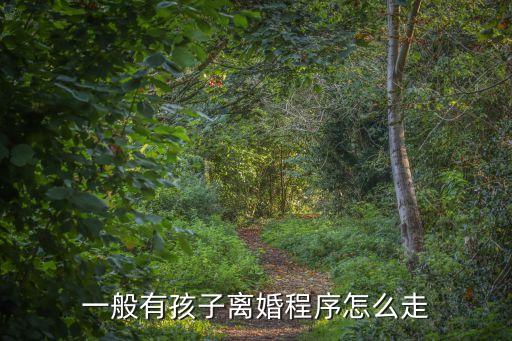 一般有孩子離婚程序怎么走