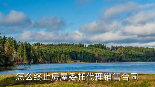 終止委托代理合同協(xié)議，怎么終止房屋委托代理銷售合同