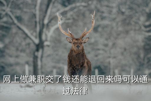 網(wǎng)上做兼職交了錢還能退回來嗎可以通過法律