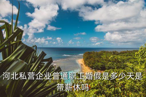 河北私營(yíng)企業(yè)普通職工婚假是多少天是帶薪休嗎