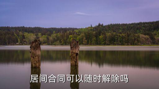 居間合同可以隨時(shí)解除嗎
