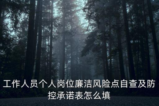 工作人員個(gè)人崗位廉潔風(fēng)險(xiǎn)點(diǎn)自查及防控承諾表怎么填