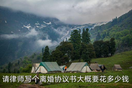 請律師寫個離婚協(xié)議書大概要花多少錢