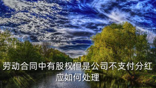 占股不分紅合同，勞動合同中有股權(quán)但是公司不支付分紅應(yīng)如何處理