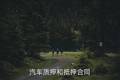 汽車質(zhì)押和抵押合同
