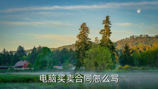 電腦采購合同范本標(biāo)準(zhǔn)，電腦買賣合同怎么寫