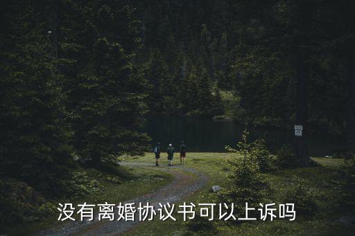 沒有離婚協(xié)議書可以上訴嗎