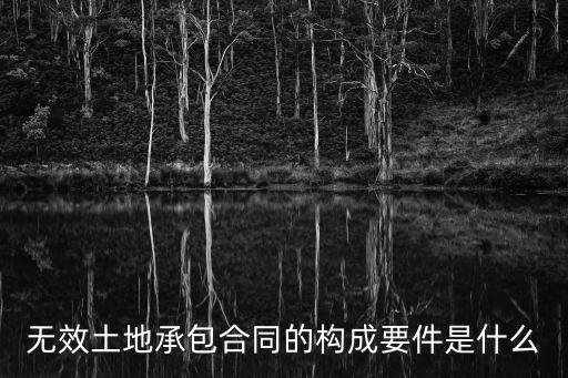 無(wú)效土地承包合同的構(gòu)成要件是什么