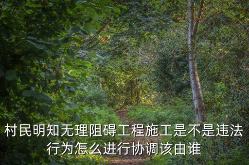 村民明知無理阻礙工程施工是不是違法行為怎么進行協(xié)調(diào)該由誰