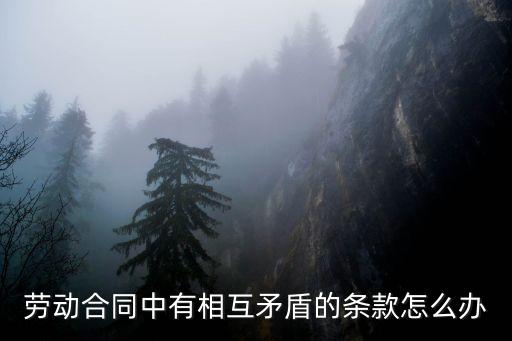 勞動(dòng)合同中有相互矛盾的條款怎么辦