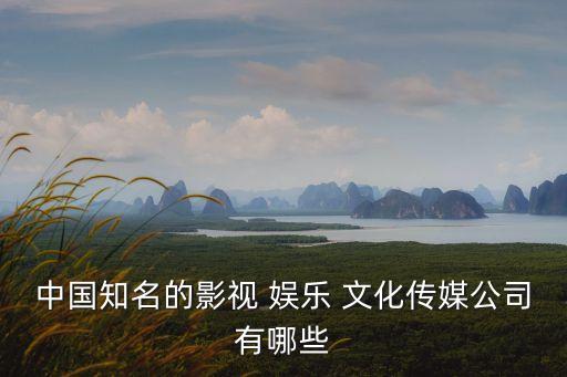 影視有限公司，我國知名的影視制作公司有哪些