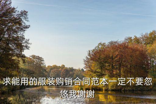 服裝購(gòu)銷合同電子版免費(fèi)，服裝的購(gòu)買合同怎么寫