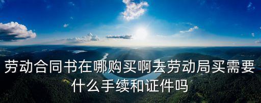勞動合同書在哪購買啊去勞動局買需要什么手續(xù)和證件嗎