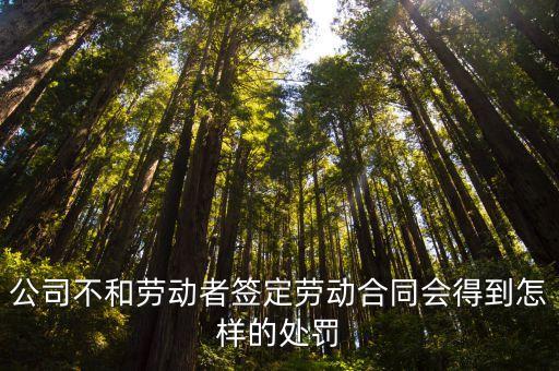 不簽用工合同怎么處罰員工，對(duì)公司不簽勞動(dòng)合同有什么處罰