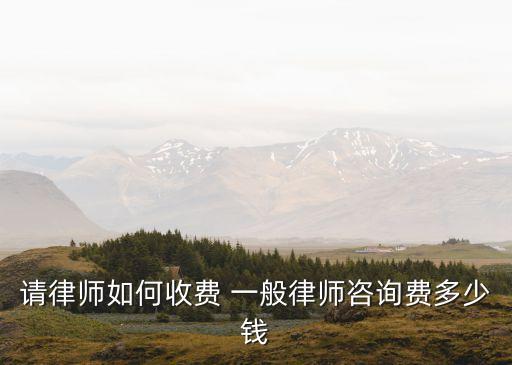 律師咨詢服務(wù)收費(fèi)標(biāo)準(zhǔn)，請(qǐng)律師如何收費(fèi) 一般律師咨詢費(fèi)多少錢