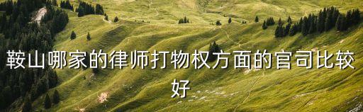 鞍山口碑好的律師，鞍山哪家的律師打物權(quán)方面的官司比較好