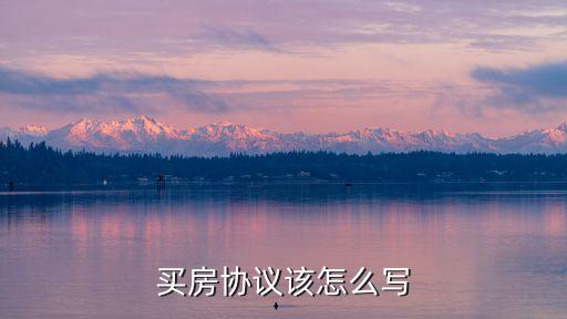 買房協(xié)議該怎么寫