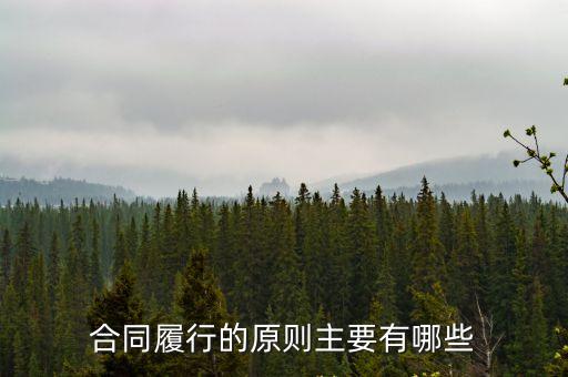 合同履行三大原則，合同履行有哪些原則
