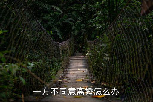 如果一方不同意離婚怎么辦，如果有一方不同意離婚怎么辦