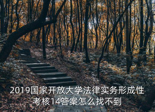 2019國(guó)家開(kāi)放大學(xué)法律實(shí)務(wù)形成性考核14答案怎么找不到