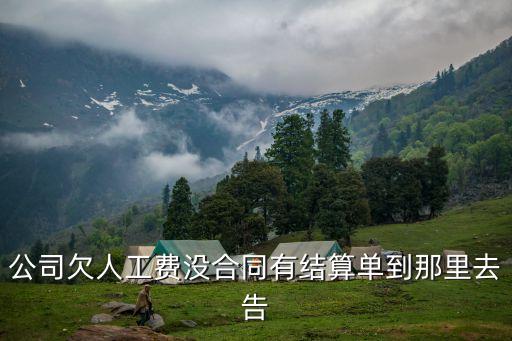 公司欠人工費沒合同有結(jié)算單到那里去告