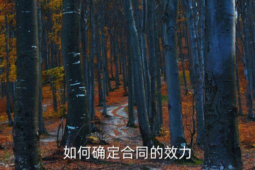 合同的效力如何認定，急求合同的效力如何認定為什么