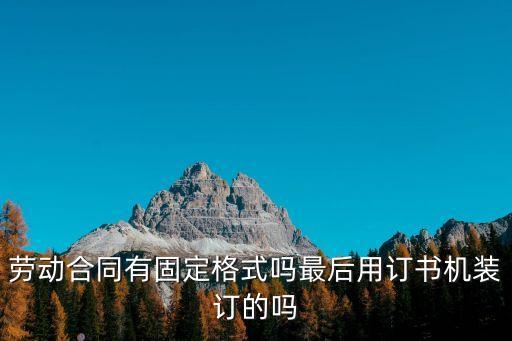 勞動合同有固定格式嗎最后用訂書機(jī)裝訂的嗎
