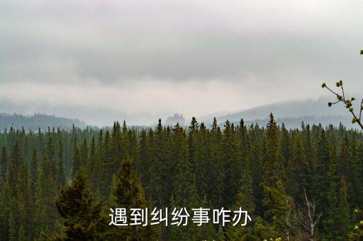 遇到糾紛事咋辦