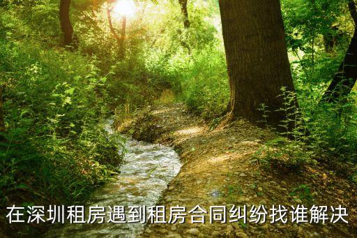深圳合同糾紛最有效的處理機構(gòu)，在深圳租房遇到租房合同糾紛找誰解決