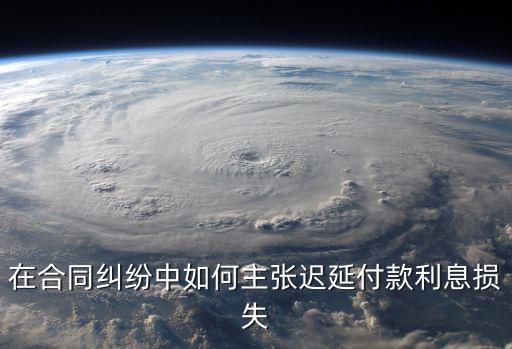 在合同糾紛中如何主張遲延付款利息損失