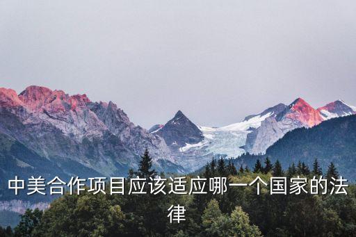 中美公司合同適用哪些法律，中美合作項(xiàng)目應(yīng)該適應(yīng)哪一個(gè)國(guó)家的法律