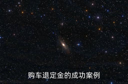 購車退定金的成功案例