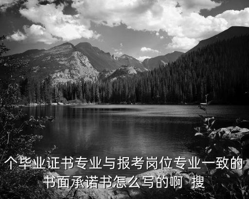 考證協(xié)議書怎么寫，個畢業(yè)證書專業(yè)與報考崗位專業(yè)一致的書面承諾書怎么寫的啊  搜