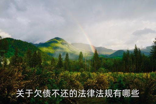 合同欠款的法律條款有哪些，關(guān)于欠債不還的法律法規(guī)有哪些