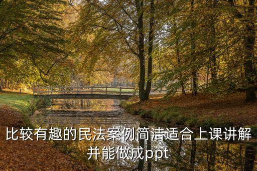 比較有趣的民法案例簡(jiǎn)潔適合上課講解并能做成ppt