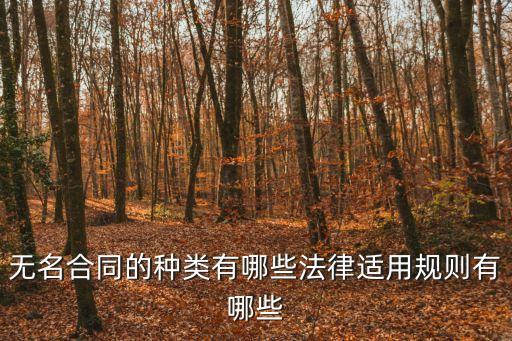 無名合同如何使用法律，無名合同的法律適用規(guī)則為