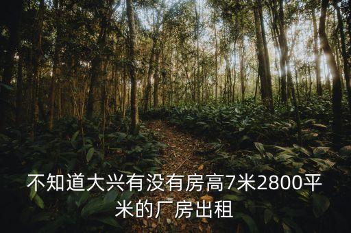 不知道大興有沒(méi)有房高7米2800平米的廠房出租