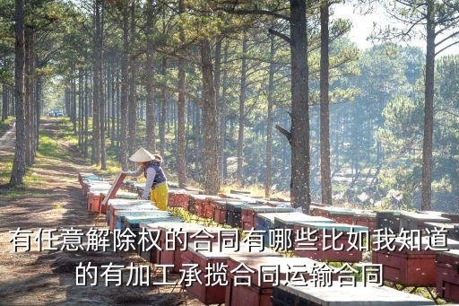 有任意解除權(quán)的合同有哪些比如我知道的有加工承攬合同運(yùn)輸合同