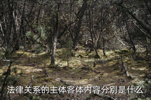 法律關(guān)系的主體客體內(nèi)容分別是什么