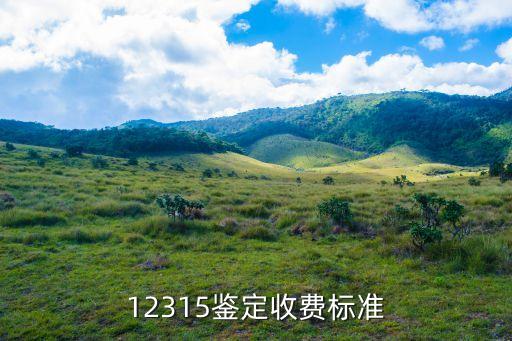 12315鑒定收費(fèi)標(biāo)準(zhǔn)