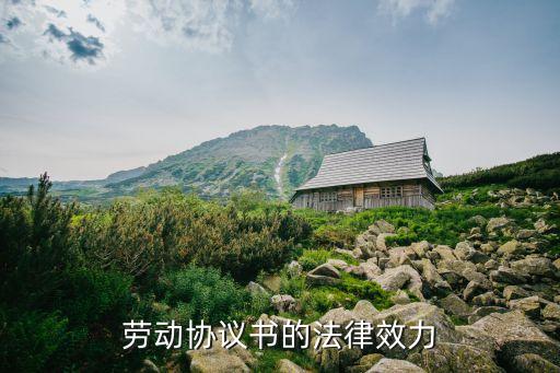 勞動協(xié)議書的法律效力