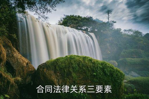 合法的合同條款與法律關(guān)系，合同法律關(guān)系三要素