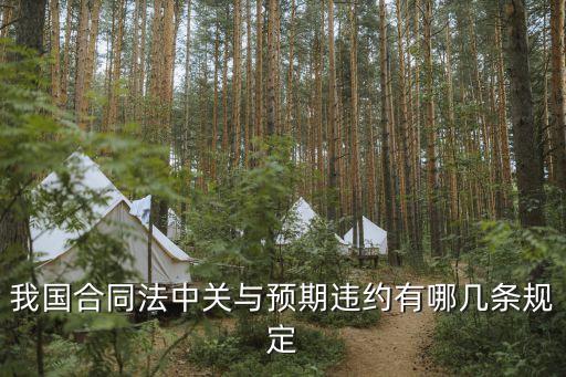 我國合同法中關(guān)與預(yù)期違約有哪幾條規(guī)定