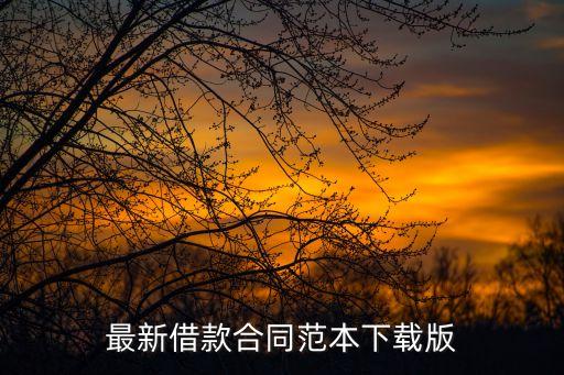 借款合同模板下載，有法律認(rèn)可的個(gè)人借款合同范本