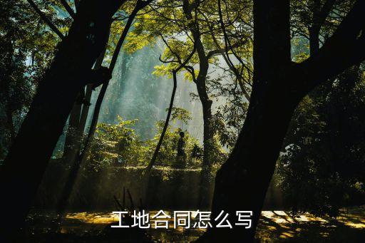 工程施工協(xié)議書范本，工地合同怎么寫