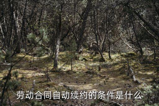 勞動合同自動續(xù)約的條件是什么