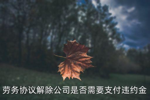 勞務(wù)協(xié)議解除公司是否需要支付違約金