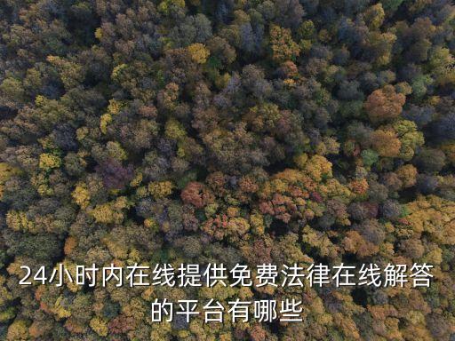 24小時內(nèi)在線提供免費法律在線解答的平臺有哪些